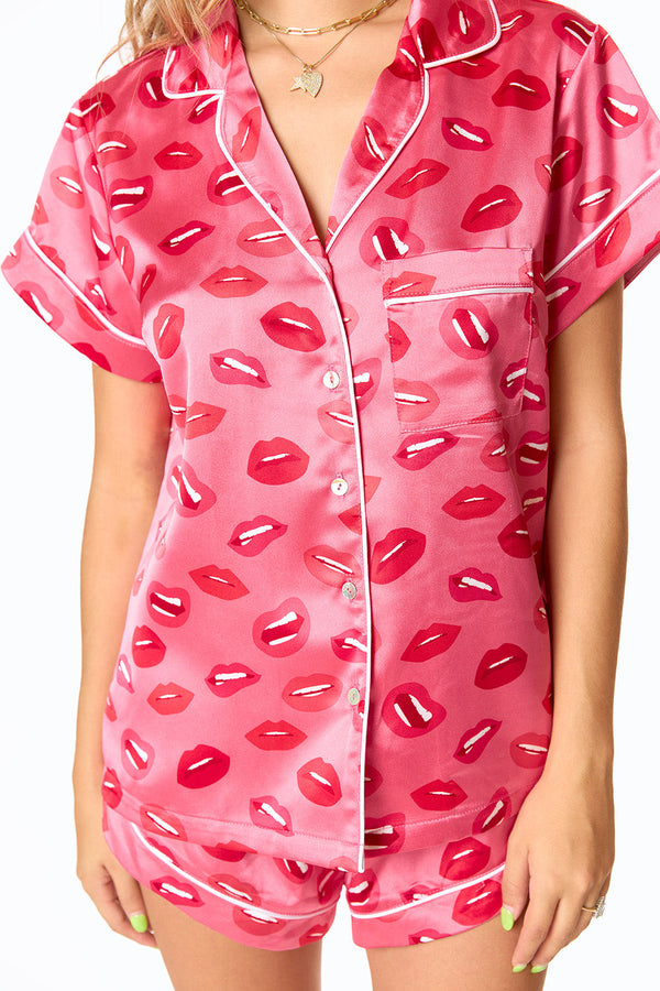aurora-pajama-set-kiss-and-tell Buddy Love - Sophia's Style-Aurora Pajama Set - Kiss and Tell-Kiss and Tell-S-1